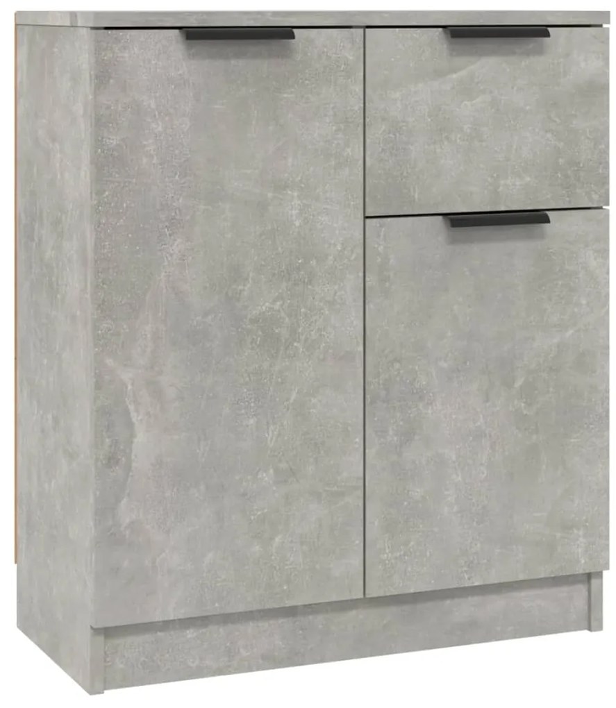 vidaXL Ντουλάπια 2 τεμ. Γκρι Σκυροδέματος 60x30x70 εκ. Επεξεργ. Ξύλο