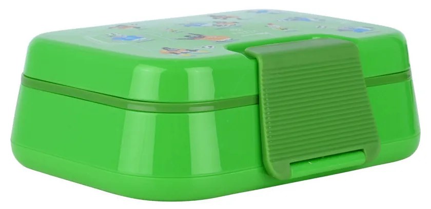 Φαγητοδοχείο Παιδικό 2 Επιπέδων Πλαστικό Με Πιρούνι &amp; Κουτάλι 1030ml-21,5x15,5x7εκ. Jungle Kick Save The Aegean Estia 01-33569