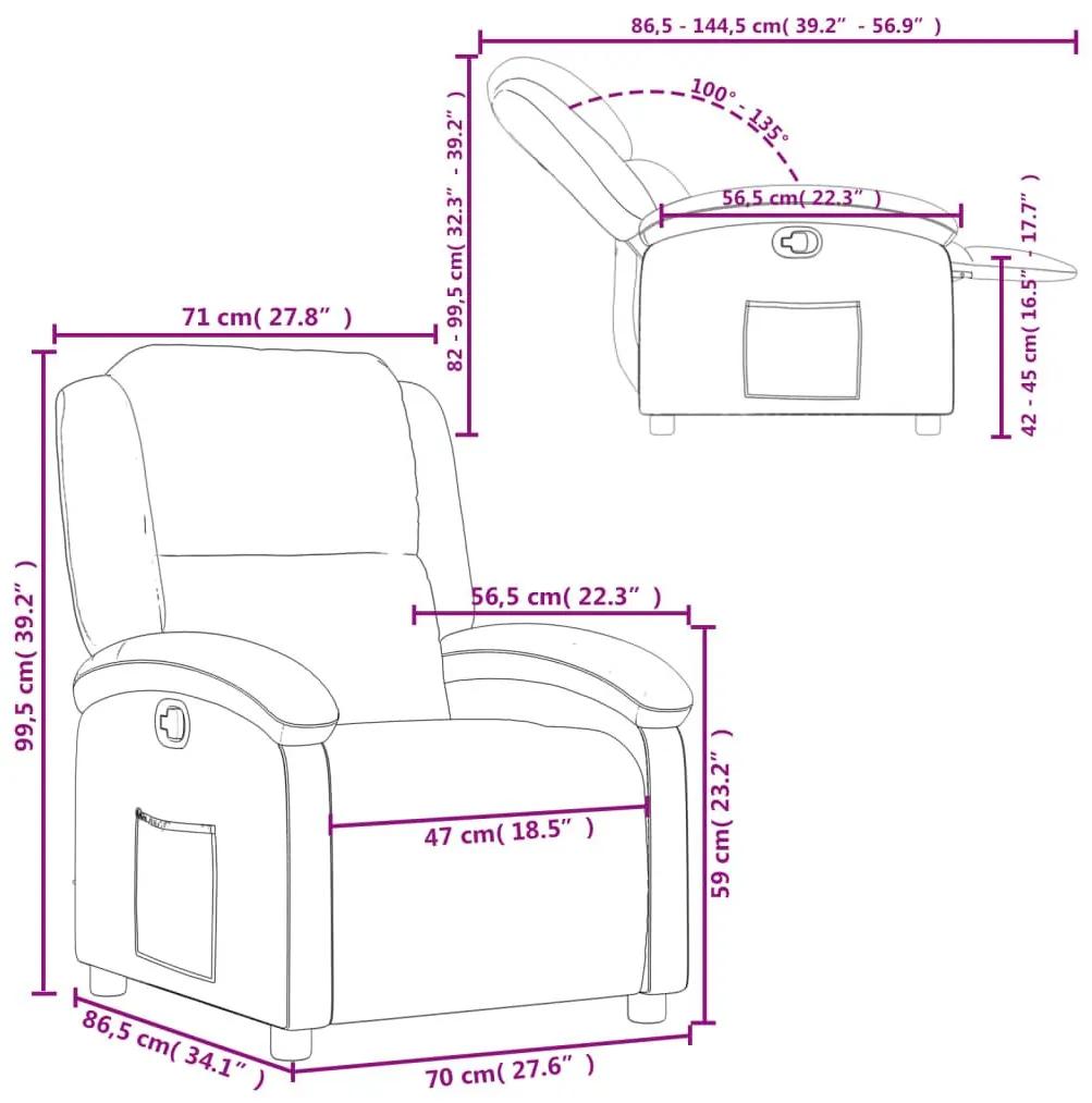 Καρέκλα Ανακλινόμενη Ανοιχτό Γκρι Βελούδινη - Γκρι
