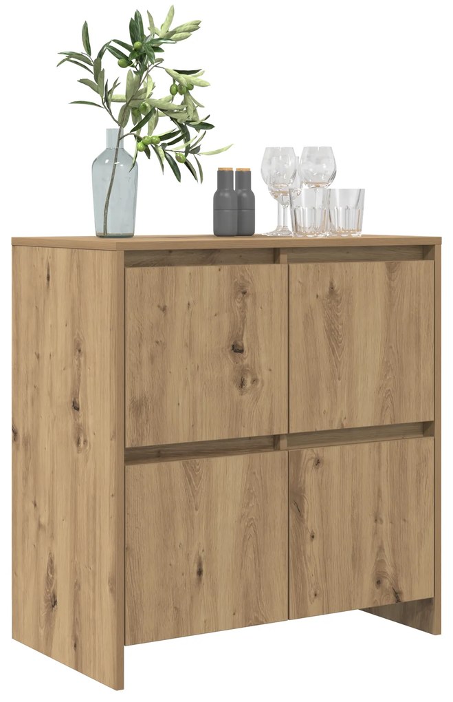 vidaXL Πλαϊνό γραφείο artisan δρυς 70 x 41 x 75 εκ. Επεξεργασμένο ξύλο