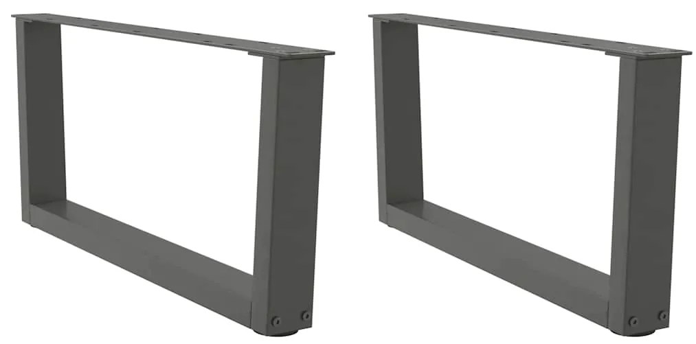 Πόδια Τραπεζιού Σαλονιού Σχήματος V 2 τεμ. Ανθρακί 70x(30-31,3) εκ. Ατσάλι
