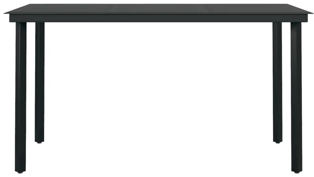 vidaXL Σετ Τραπεζαρίας Κήπου 5 Τεμαχίων Μαύρο