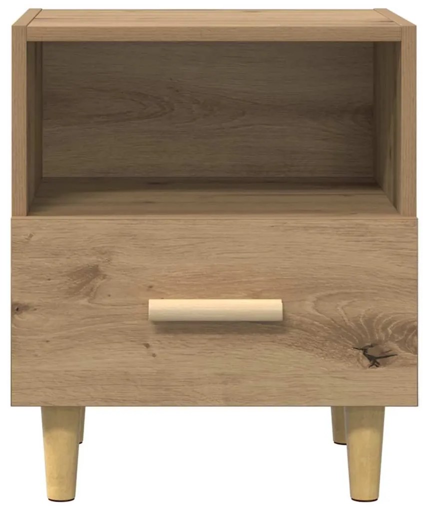 vidaXL Κομοδίνο artisan δρυς 40 x 35 x 47.5 εκ Επεξεργασμένο ξύλο
