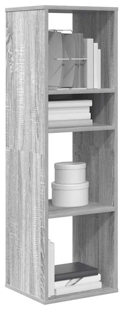 Βιβλιοθήκη Γκρι Sonoma 34x31x112 εκ. από Επεξεργασμένο Ξύλο