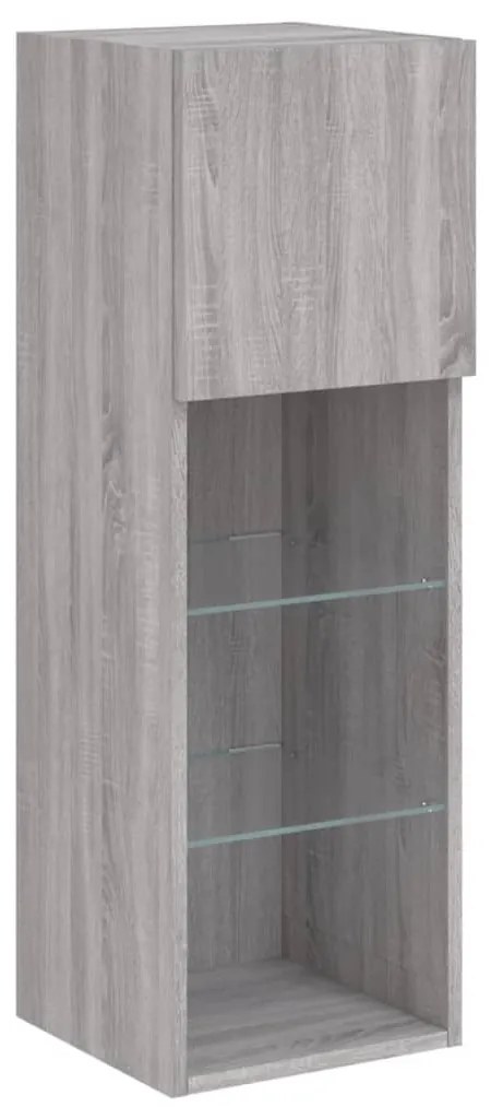 vidaXL Έπιπλο Τηλεόρασης με LED Γκρι Sonoma 30,5x30x90 εκ.
