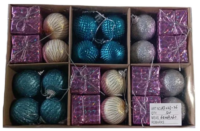 Σετ Χριστουγεννιάτικα στολίδια - 4cm - 24pcs - 023261-023261