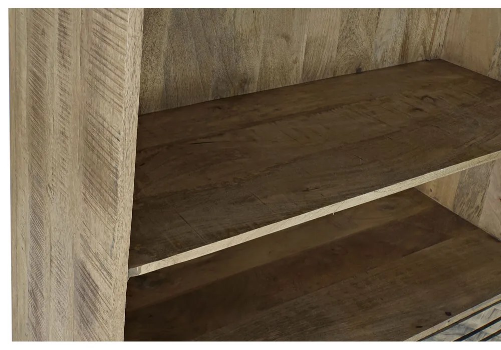 Ράφια DKD Home Decor Μαύρο Μέταλλο Σκούρο καφέ Ξύλο από Μάνγκο 100 x 40 x 180 cm