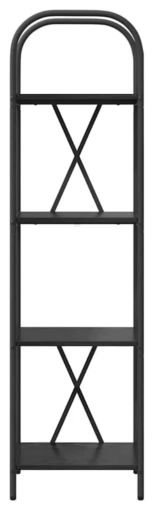 vidaXL Ράφι Βιβλίων Μαύρη δρυς 40 x 30 x 146 εκ Επεξεργασμένο ξύλο