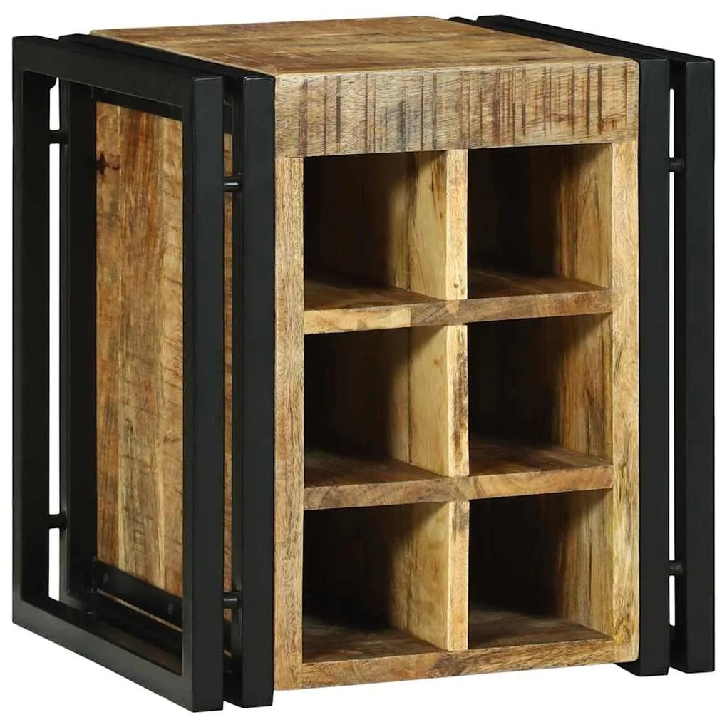 vidaXL Ράφι Κρασιού Καφέ 34.5 x 35 x 39 εκ. Μασίφ ξύλο μάνγκο