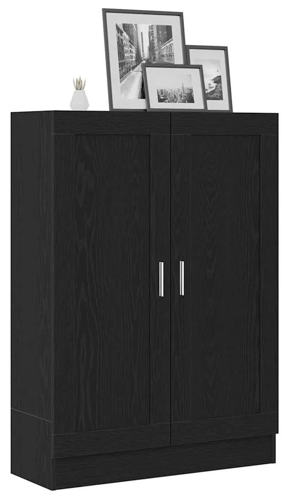 vidaXL Βιβλιοθήκη Μαύρη δρυς 82.5 x 30.5 x 115 εκ. Επεξεργασμένο ξύλο