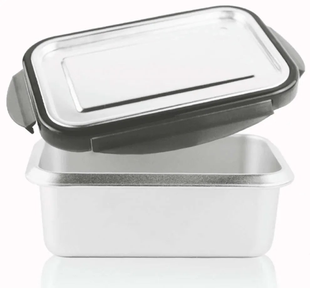 Δοχείο Φαγητού Foody Neutral GSJFOM0 18,6x12,7x7m 1000ml Inox-Black Gaspajoe Ατσάλι,Σιλικόνη