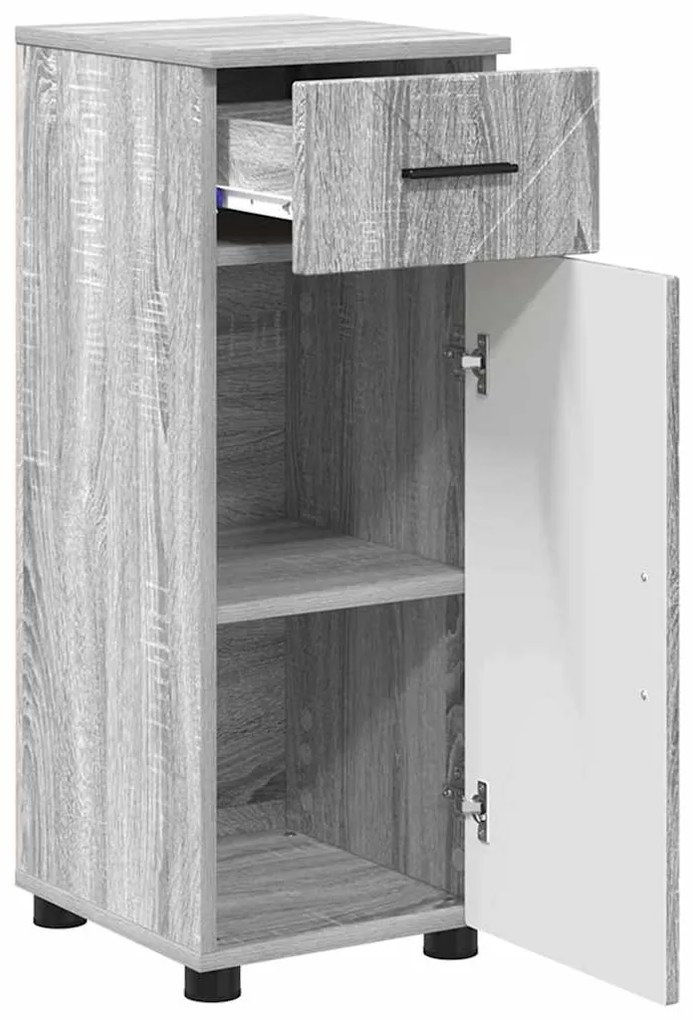 vidaXL Σετ Επίπλων Μπάνιου με πόρτα 3 pcs Γκρι sonoma 61 x 35 x 64 εκ.