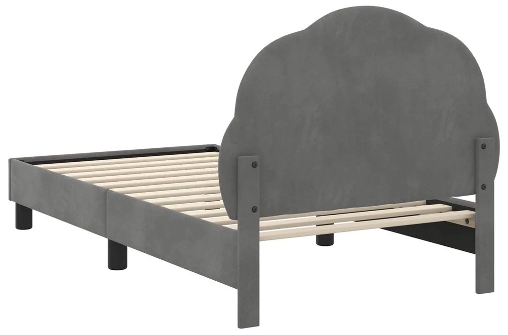 vidaXL Κρεβάτι Παιδικής Κρεβατοκάμαρας με Κεφαλάκι Σκούρο Γκρι