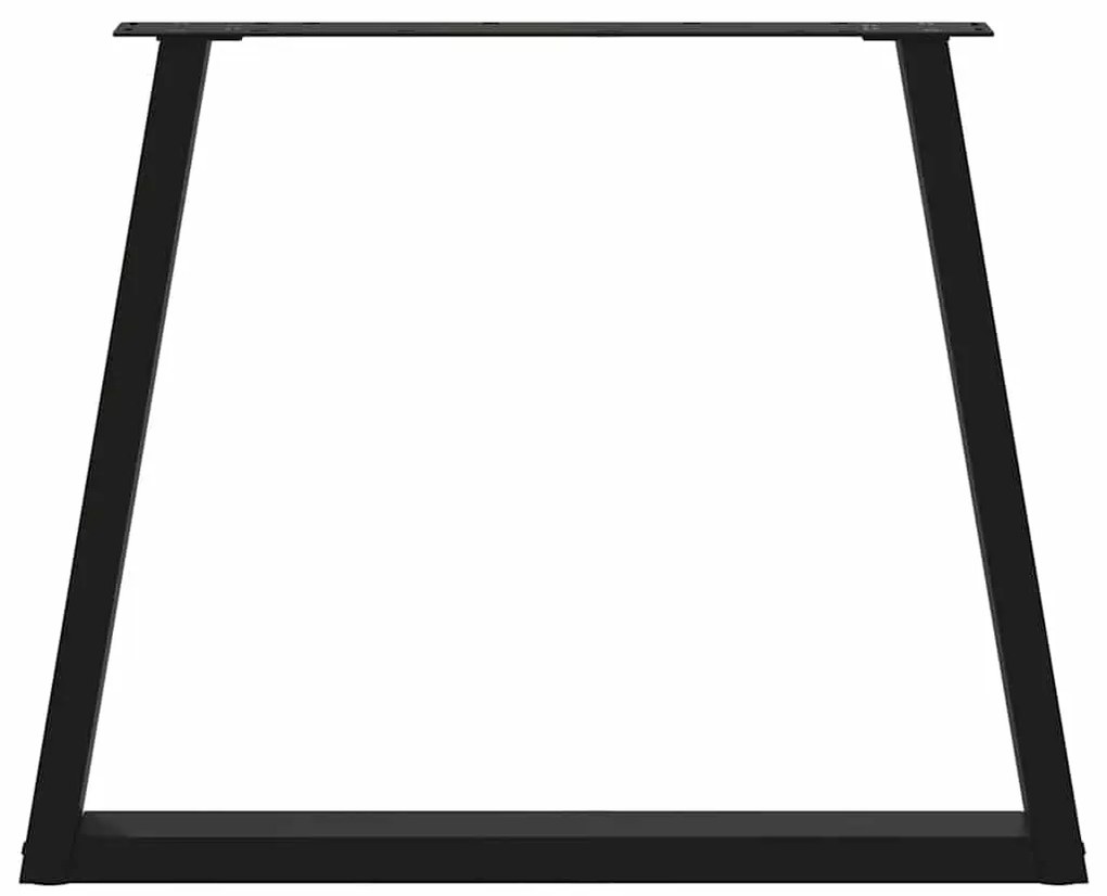 vidaXL Πόδια Τραπεζαρίας Σχήματος V 2 τεμ. Μαύρο 80x(72-73,3) εκ. Ατσάλι