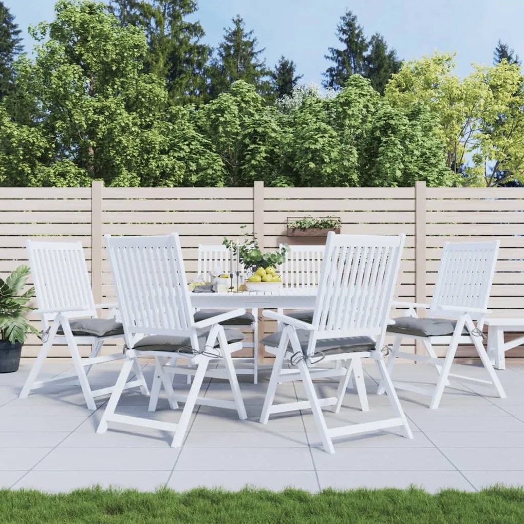 vidaXL Μαξιλάρια Καρέκλας Κήπου 6 τεμ. Γκρι 40x40x7 εκ. Υφασμάτινα
