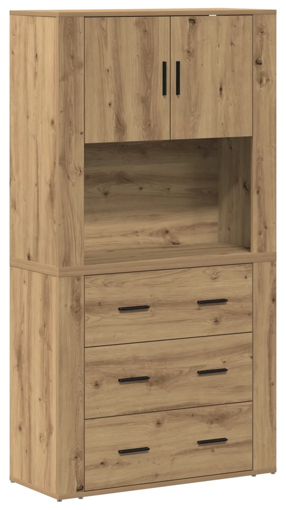 vidaXL Μπουφές artisan δρυς 80 x 33 x 150 εκ Επεξεργασμένο ξύλο