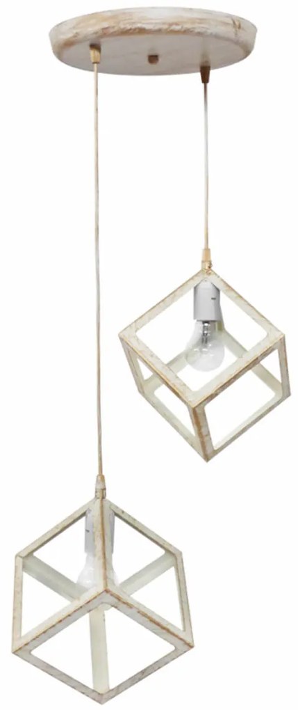 Φωτιστικό Οροφής Δίφωτο Heronia Kyvos 34-0291 White/Bronze
