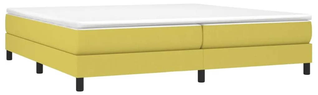 vidaXL Κρεβάτι Boxspring με Στρώμα Πράσινο 200x200 εκ. Υφασμάτινο