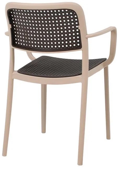 Καρέκλα Olesia Fylliana Mπέζ - Καφέ 56x43x81 εκ. 56x43x81 εκ.