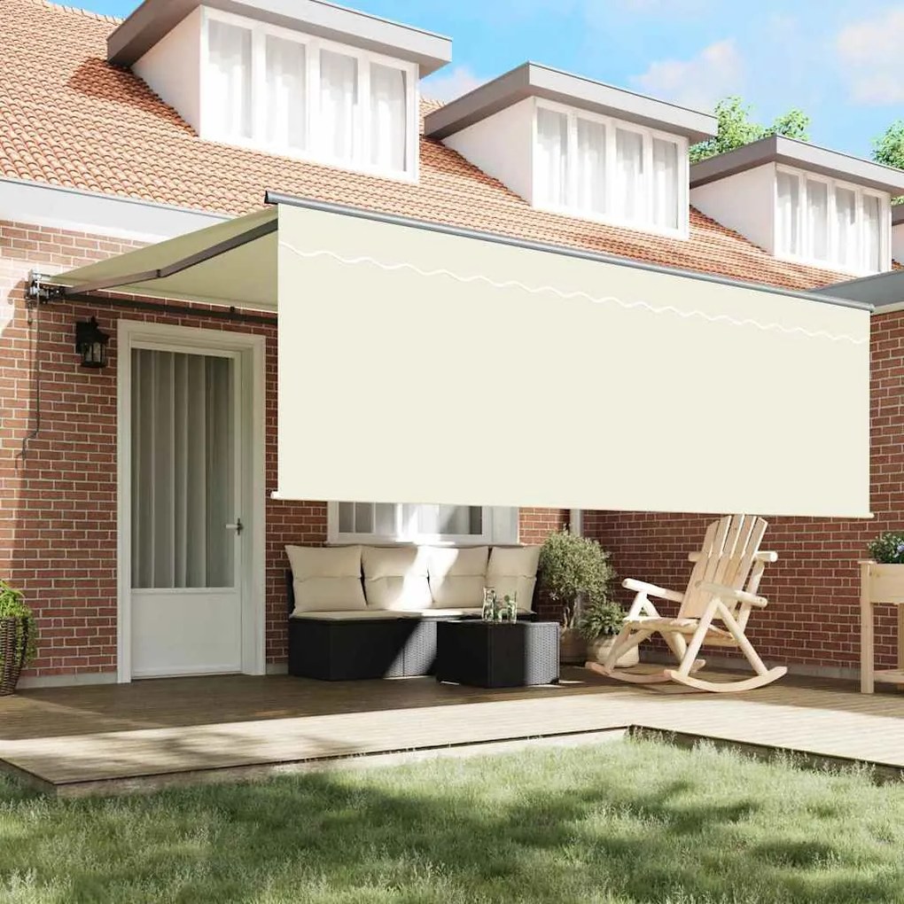 vidaXL Σκηνίτσα Αναδιπλούμενη Κρεμ 350 x 250 εκ Ύφασμα, Μέταλλο