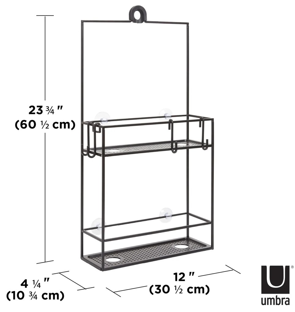 Umbra μεταλλική ραφιέρα μπάνιου 52X31,Cubiko 023461-040