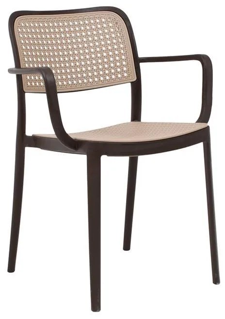 Καρέκλα Olesia Fylliana Καφέ - Μπέζ 56x43x81 εκ. 56x43x81 εκ.