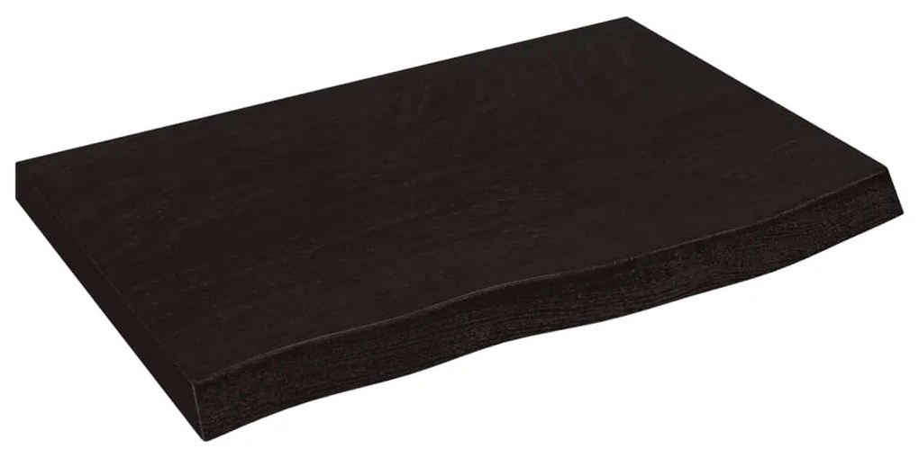 vidaXL Ράφι Τοίχου Σκούρο Καφέ 60x40x(2-4) εκ. Επεξ. Μασίφ Ξύλο Δρυός