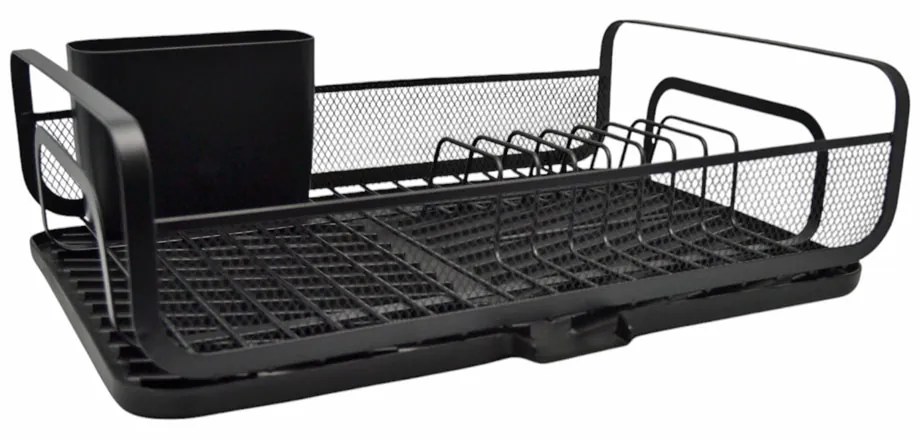 Πιατοθήκη Με Δίσκο Μαύρο Μέταλλο 43x28x14cm ANKOR