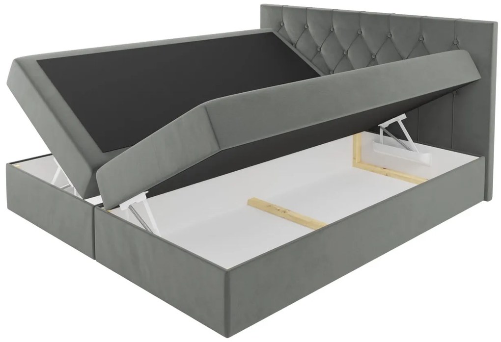 Επενδυμένο κρεβάτι Sky-Gkri-200 x 200
