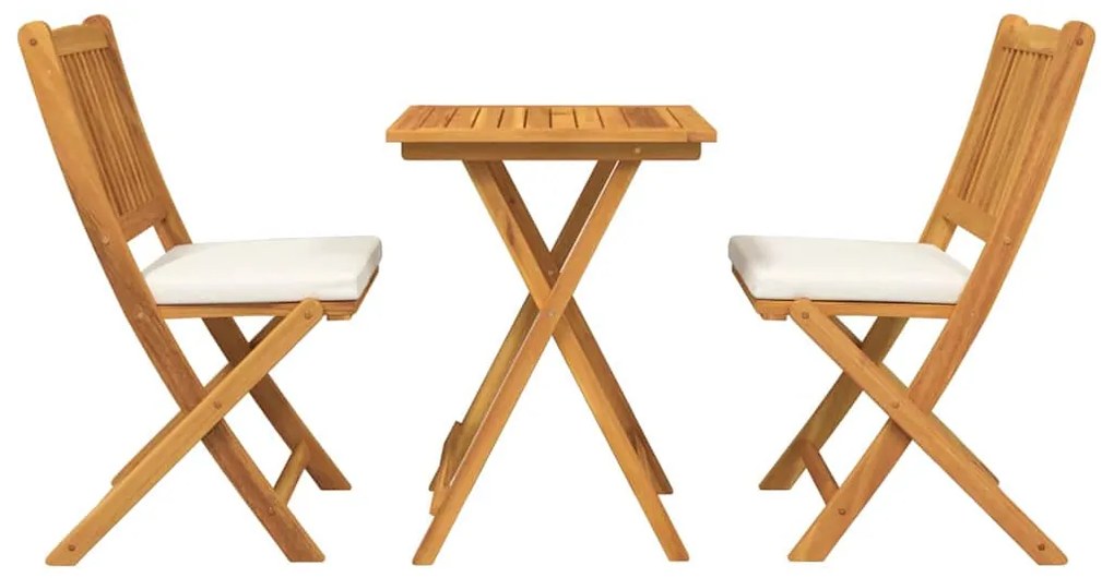 vidaXL Σετ Μπιστρό Κήπου 3 pcs Καφέ Στερεό Ξύλο Ακακίας