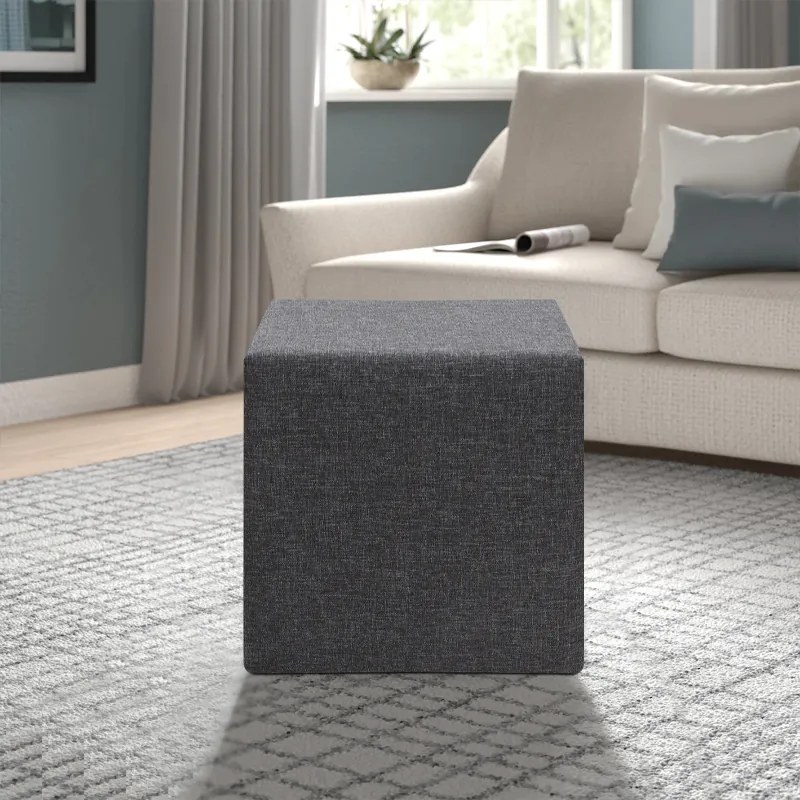 Σκαμπώ Linda Megapap υφασμάτινο χρώμα ανθρακί 40x40x40εκ. - GP043-0103,1