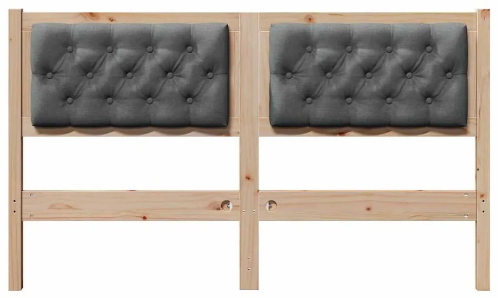 vidaXL Κεφαλάρι Άλλο Καφέ και σκούρο γκρι 150 cm Μασίφ ξύλο πεύκου