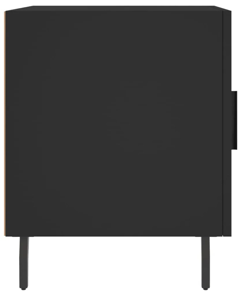 vidaXL Κομοδίνο Μαύρο 40 x 40 x 50 εκ. από Επεξεργασμένο Ξύλο