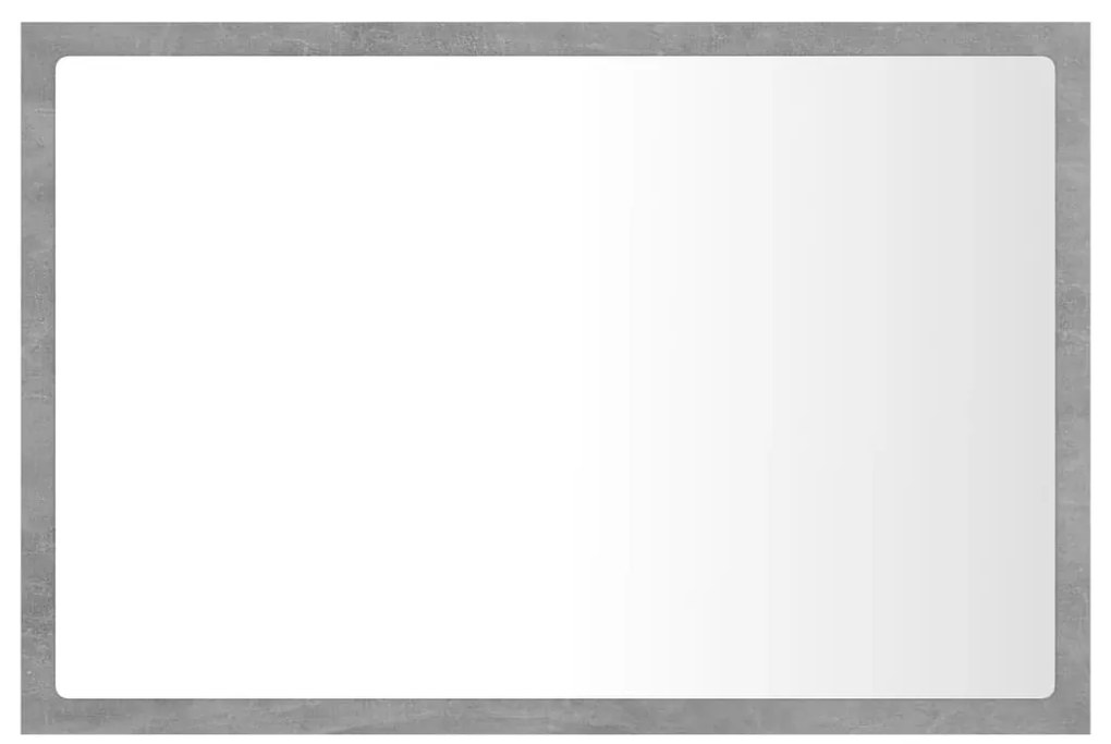 vidaXL Καθρέφτης Μπάνιου Γκρι Σκυροδέματος 60x8,5x37 εκ. Ακρυλικός