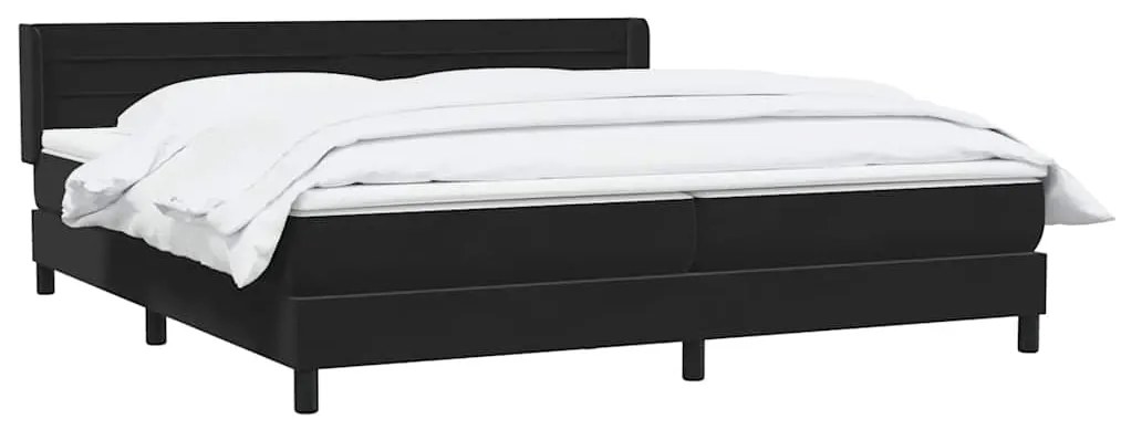 vidaXL Box Spring Κρεβάτι με στρώμα Μαύρο 180x220 cm Βελούδινο