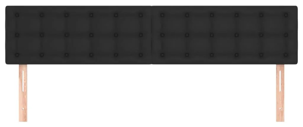 vidaXL Κεφαλάρια Κρεβατιού 2 τεμ.Μαύρα80 x 5 x 78/88 εκ.ΣυνθετικόΔέρμα