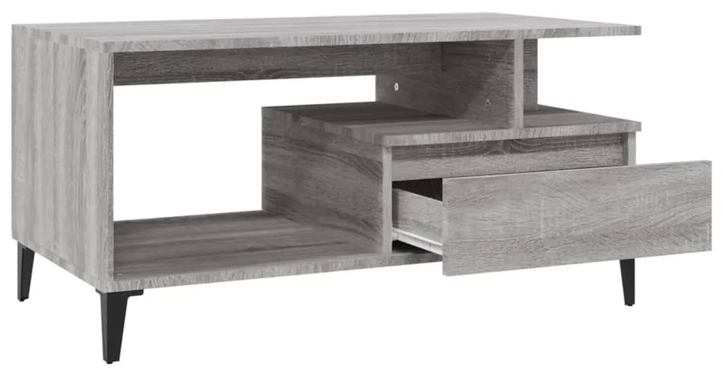 vidaXL Τραπεζάκι Σαλονιού Γκρι Sonoma 90x49x45 εκ.Επεξεργασμένο Ξύλο
