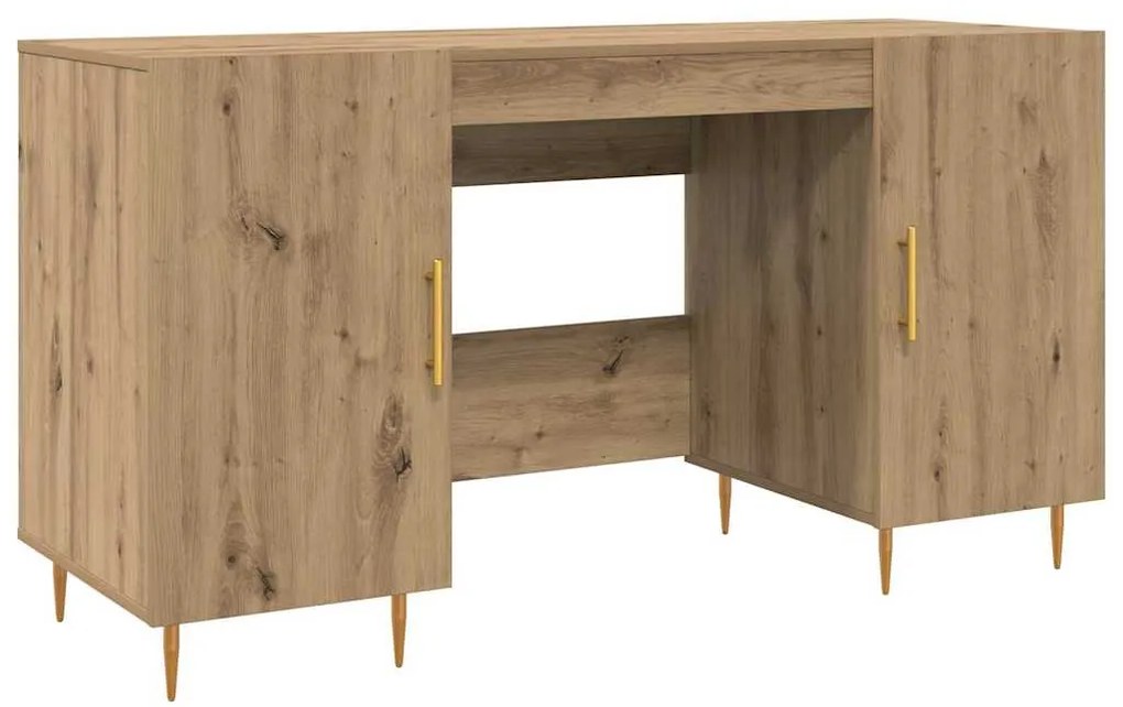 vidaXL Γραφείο artisan δρυς 140 x 50 x 75 εκ. Επεξεργασμένο ξύλο