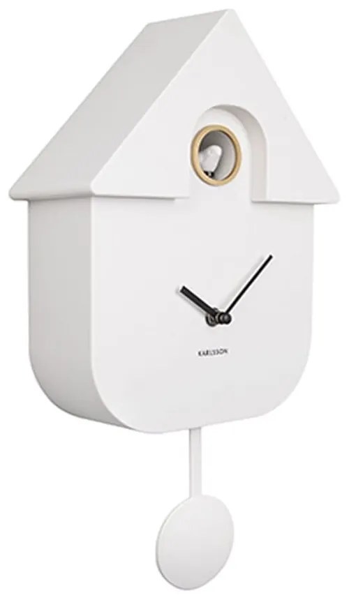 Ρολόι Τοίχου KA5768WH Modern Cuckoo White Karlsson Πλαστικό