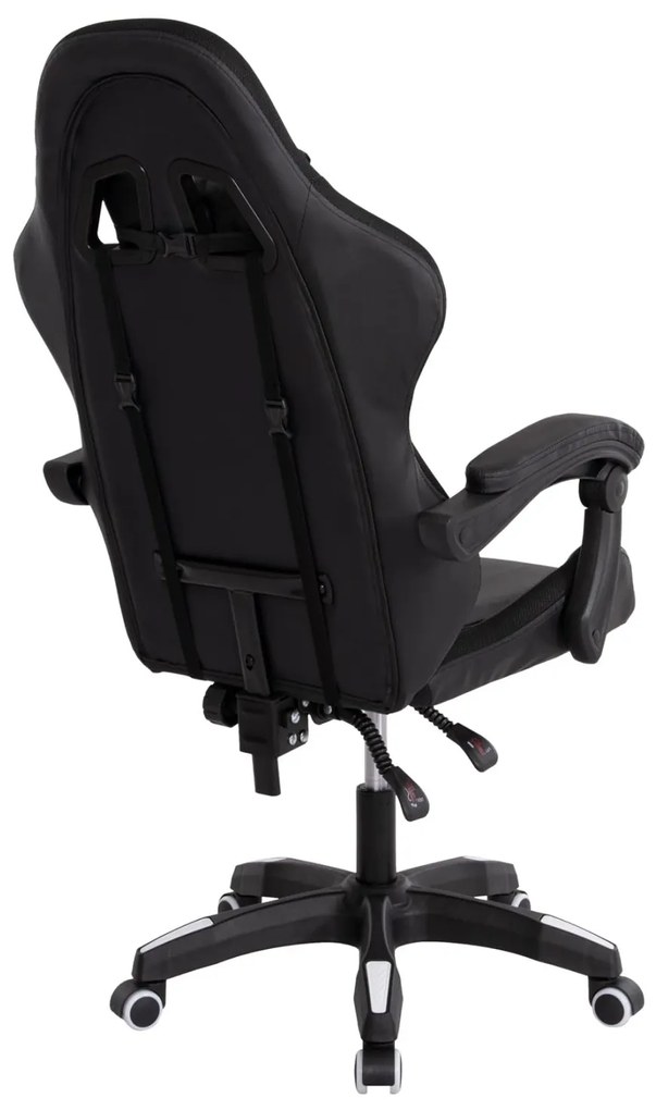 ΠΟΛΥΘΡΟΝΑ GAMING DARREN ΜΑΥΡΟ-ΛΕΥΚΟ PVC & NYLON 51x49x125Υεκ.