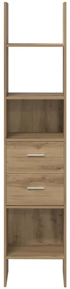 vidaXL Βιβλιοθήκη artisan δρυς 40 x 35 x 180 εκ. Επεξεργασμένο ξύλο