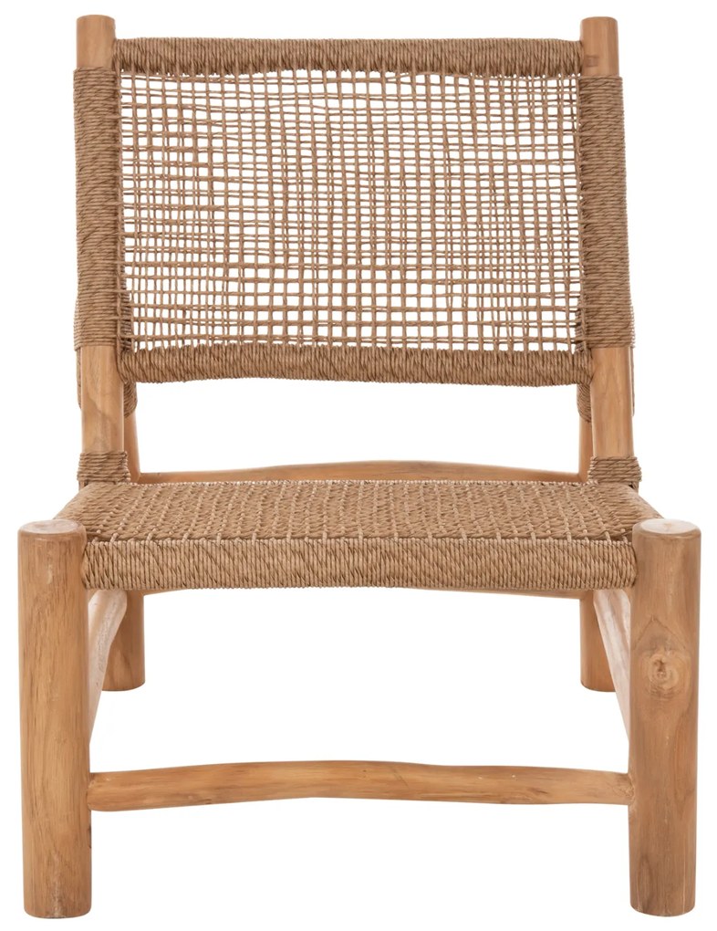 ΚΑΡΕΚΛΑ LONDER HM5986 ΞΥΛΟ TEAK ΣΕ ΦΥΣΙΚΟ ΚΑΙ ΣΥΝΘΕΤΙΚΟ RATTAN 63x77x77Υεκ. - 0610412 - HM5986