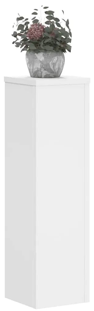 vidaXL Βάσεις Φυτών 2 τεμ. Λευκές 17x17x60 εκ. από Επεξεργασμένο Ξύλο