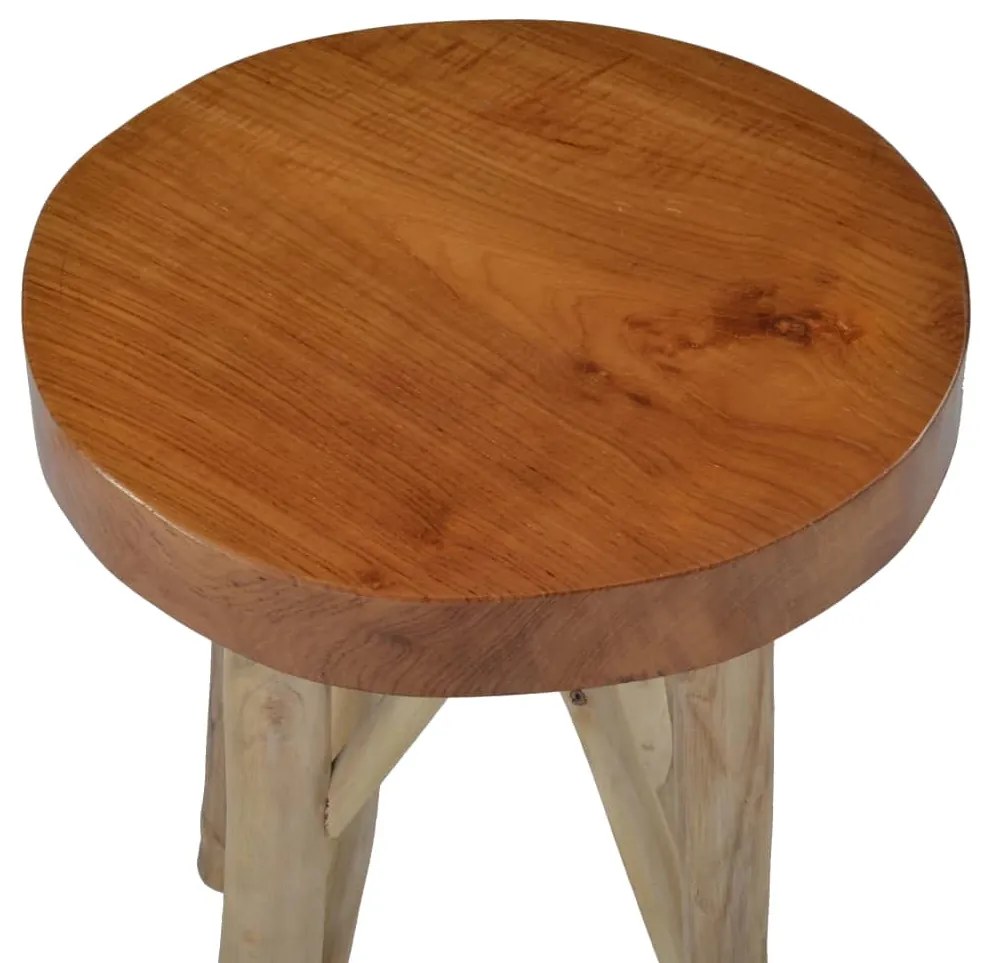 vidaXL Σκαμπό Καφέ από Ξύλο Teak