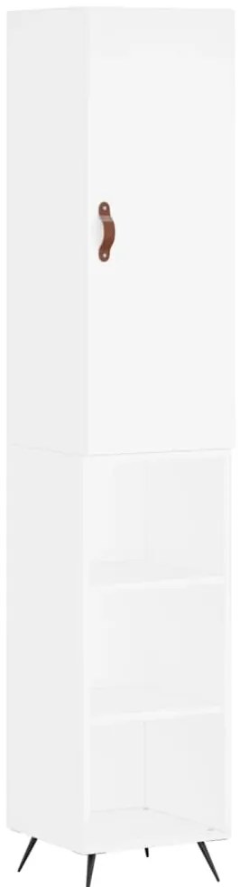 vidaXL Ντουλάπι Λευκό 34,5 x 34 x 180 εκ. από Επεξεργασμένο Ξύλο