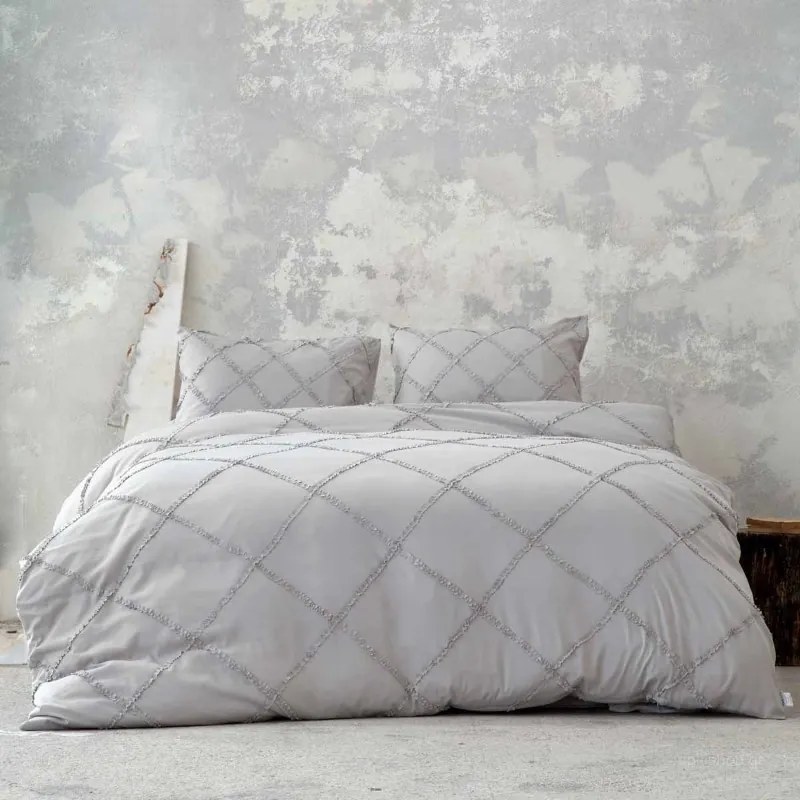 Σετ Παπλωματοθήκη Γίγας 240x260 - Sansa Gray 5206482005280