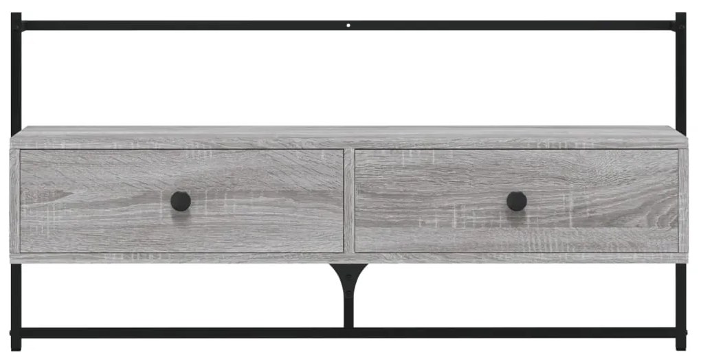 vidaXL Έπιπλο Τηλεόρασης Επιτοίχιο Γκρι Sonoma 100,5x30x51 εκ Επ. Ξύλο