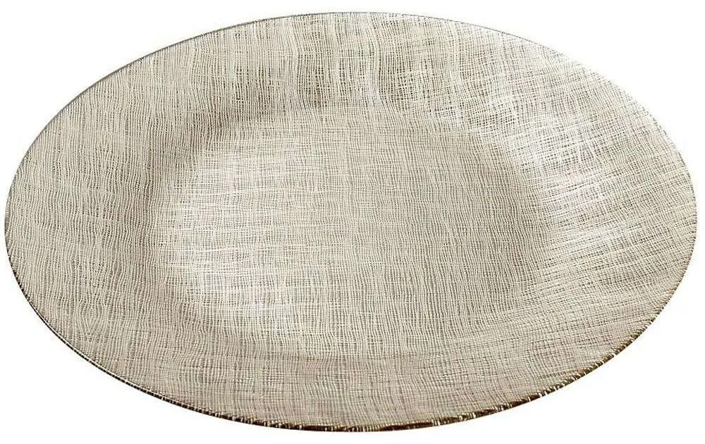 Πιάτο Ρηχό SUP101K4 Φ33x2,3cm Silver Espiel Glass