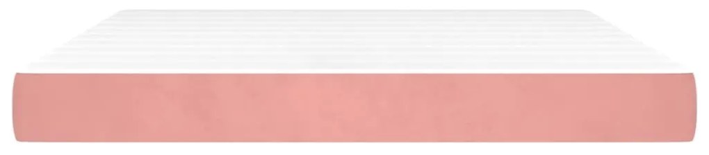 Στρώμα με Pocket Springs Ροζ 180x200x20 εκ. Βελούδινο - Ροζ