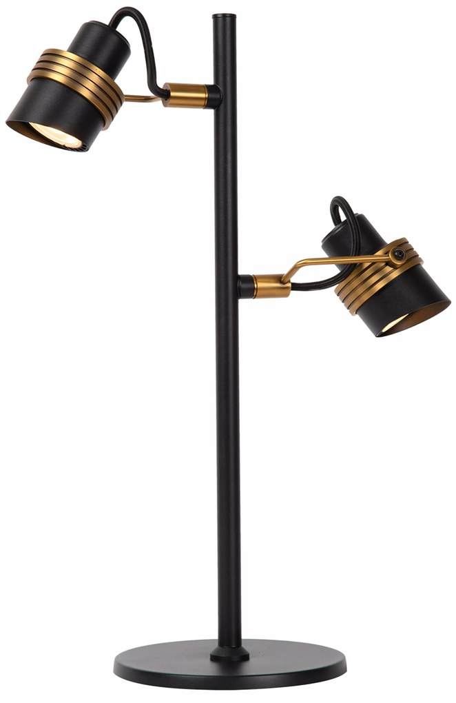 Φωτιστικό Επιτραπέζιο Lucide 34544-02-30 TUNDRAN Μαύρο Ματ (Black Mat)|Χρυσό Χρώμα (Gold Coloured)